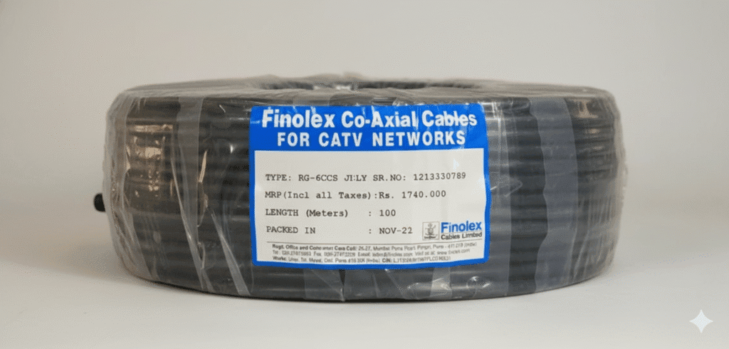 RG-6F Axial TV Cable – High-quality coaxial cable for TV and satellite connection
