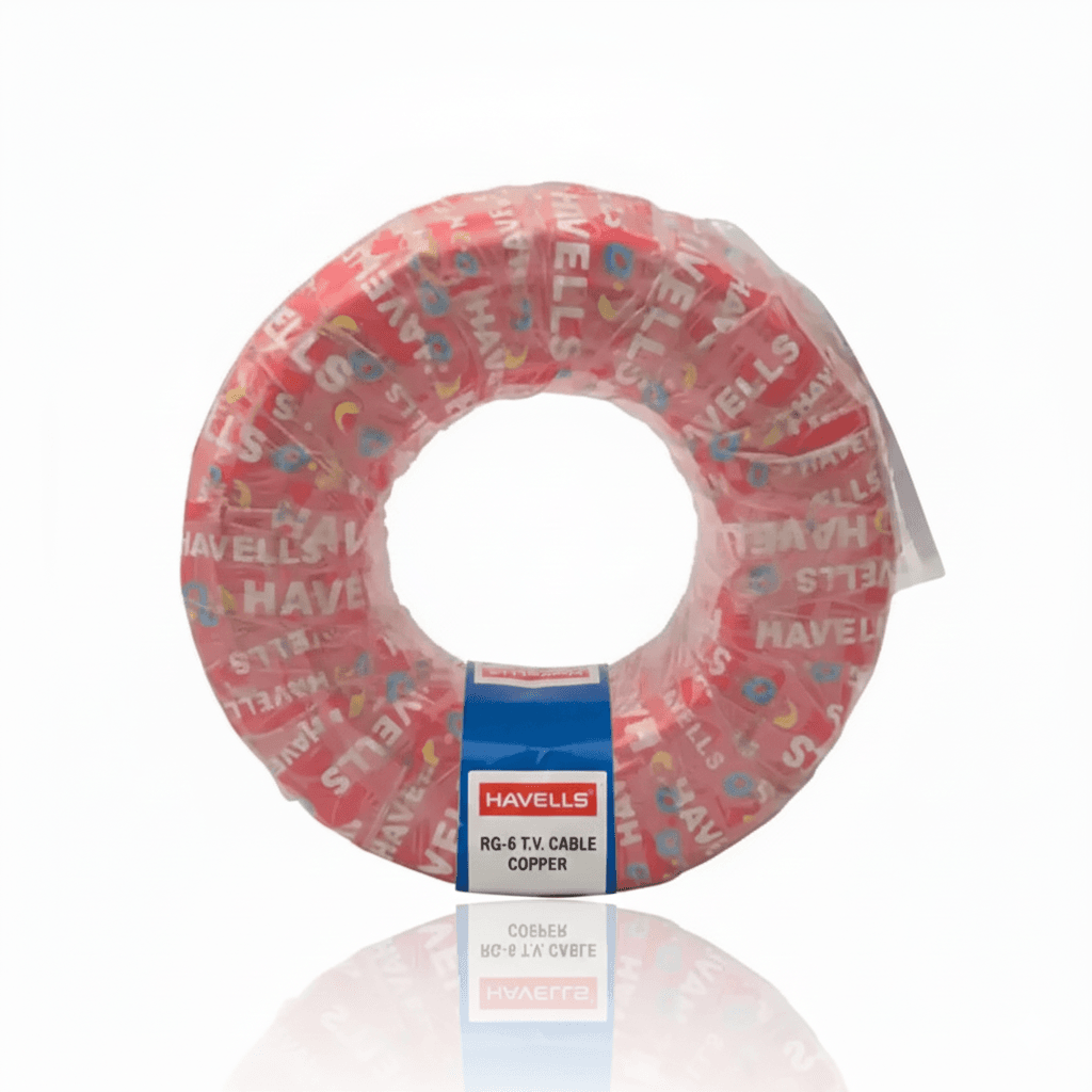 Havells RG-6 TV Cable Copper – High-quality coaxial cable for TV and DTH connections