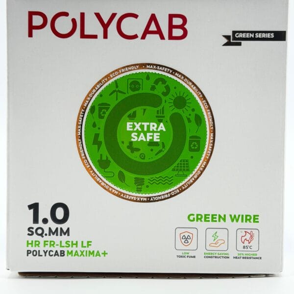 Polycab Maxima Plus+ Green Wire HR-FRLSH-LF – Premium House Wiring Cable