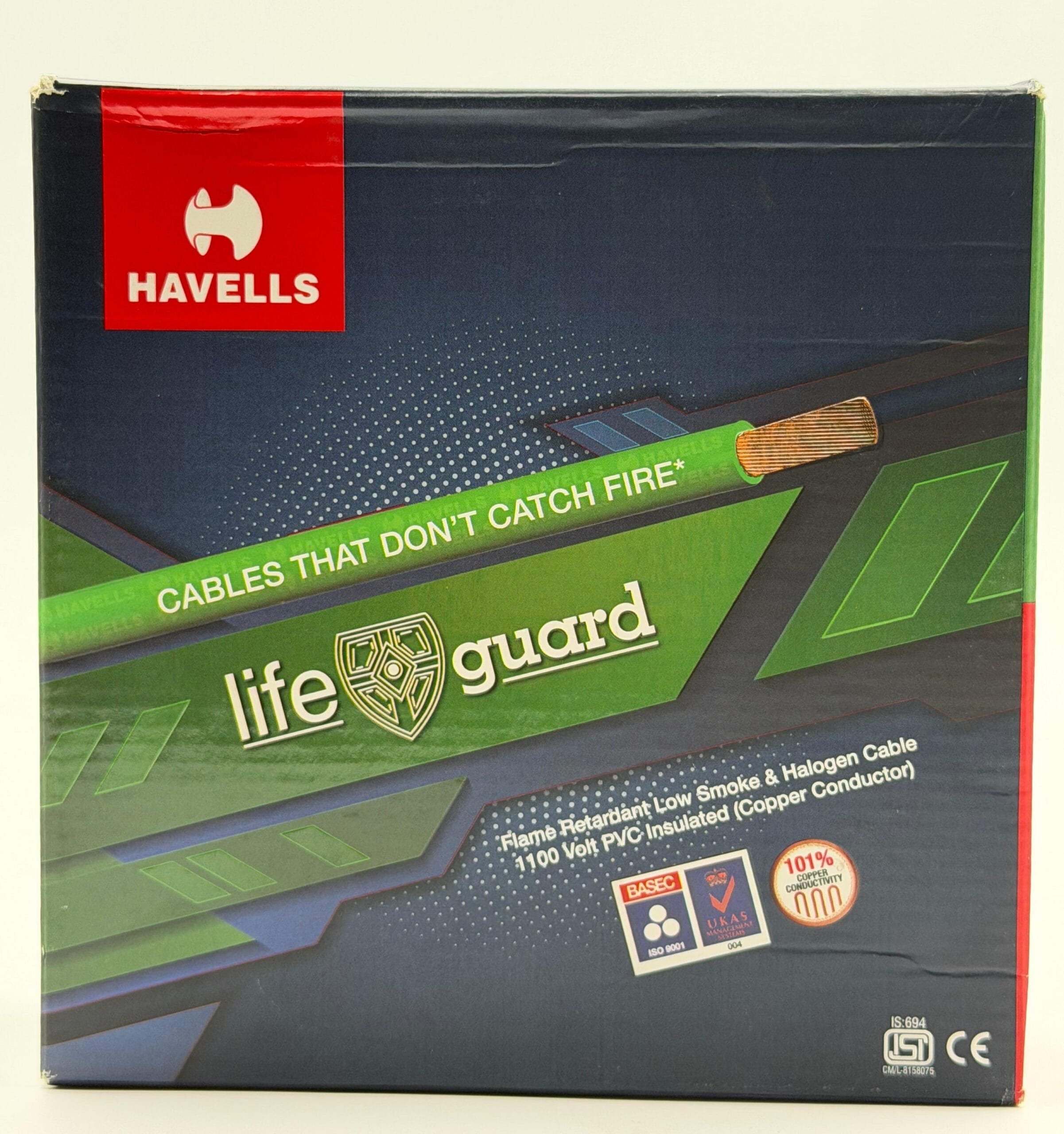 Havells Life Guard FRLSH Cables – Flame Retardant Low Smoke & Halogen Electrical Wire